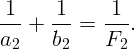 1--   1--   -1-
a  +  b  =  F  .
 2     2      2  